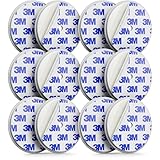 deleyCON 6 Stück Magnetbefestigung für Rauchmelder Magnethalter Feuermelder Selbstklebende Magnethalterung Klebefläche und Bohrloch 65 mm Durchmesser