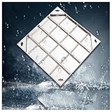 LXHELIVERY Rechteckige, Unsichtbare Abwasserbeckenabdeckung - Eingelassenes Abwasserbecken Für Den Hof - Metallische Inspektionsabdeckung Mit Sockel Für Hof/Einfahrt/Gehweg(30 cm/11.8 in)