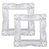 VOSAREA 2 Stück Lichtschaltersticker Acryl Lischtschalter Deko Wandplatte Abdeckung Wandbilder für Steckdosen Kinderzimmer Hochzeit Neujahr Party Wand Dekoration Ornament Weiß