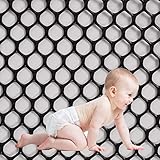 Sicherheitsnetz für Kinder, Innen- und Außenbereich, Gitterzaun, 0,8 x 10 m, Kinderschutznetz, temporäre Deck- und Terrassensicherheitsbarriere mit Bändern