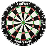 KOTO - King Classic Dartscheibe (Offizielle Turniermaße), Inkl. Slim Wire Technologie, Klammer & Klammerfrei