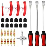 Afenau Reifenmontierhebel, 31 Stück Montierhebel Reifen, Reifen Montiereisen mit 3 Rad Felge Protektoren, Reifenheber, Reifenmontiergerät, Reifenmontage Werkzeug für Motorrad, Fahrrad, Wagen Reifen