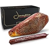 Serrano Schinken Am Stück 1kg + Chorizo Iberico – Serano Schinken Gereift, Sofort Servierbereit, Gourmet Geschenk Tapas, Familienfeiern Oder Als – Jamon Jamon Serrano, Spanischer Schinken