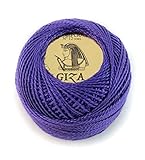 Nr. 12, 5 g, Violett, 2711-100 % Baumwolle, zum Sticken und für sehr feine Häkelarbeiten.
