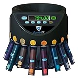 Automatischer Euro Münzzähler & -sortierer Geldzählmaschine SR1200 mit Abhülsung Geldzähler Münzzählautomat Securina24 (schwarz - BBB)