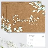 Eummelchen Schöne 25 Save the Date Karten zur Hochzeit | Hochzeitseinladungskarten | Hochzeitseinladung | Einladung Hochzeit Postkarten