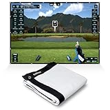 SimSpace Unisex-Adult Elite Golf Schlagbildschirm, Weiß, 3 x 3 Meter