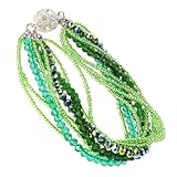 POPETPOP Mehrlagiges Armband Damen mit Funkelnden Kristallsteinen Wickelarmband im Boho Stil Modisches Mehrschichtiges Armband für Besondere Anlässe Wie Partys Dates und Hochzeiten