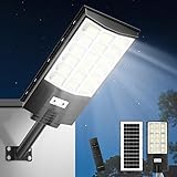 Lightasea 600W Solar Straßenlaterne, 60000LM 6500K Solar Wegeleuchte mit Bewegungsmelder, IP65 Wasserdichte Solarlampen Strassenlaternen mit Fernbedienung für Hof, Garten, Parkplatz