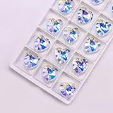 Charms in mehrfarbiger Form, Kristallherzperlen, Glasperlen, pfirsichfarbener Anhänger, Edelsteine zur Schmuckherstellung, Ohrringe, DIY-10 bunt, Ab-12 mm, 12 Stück