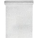 SANTEX 4446-4-30, Tischläufer Tüll glitter, Silber