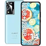 CUBOT A10 Handy Ohne Vertrag, 12(4+8) GB+128GB/1TB, Android 14 Smartphone Günstig, 6.56 Zoll HD+/90Hz Bildschirm, 48MP+16MP Kamera, 5100mAh, Dual SIM 4G Simlockfreie Handys, Face ID/GPS/OTG