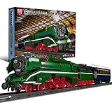 Mould King 12007 Technik BR18 201 German Express Dampflokomotive,Modellbausatz Fernbedienung elektrisch World Railway Series, Klemmblock Bauvorrichtung Kompatibel Mit Spur Bahn