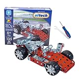 Eitech 00255 Metallbaukasten - Racer Red, Spielzeugauto, Modellauto mit 135 Bauteilen für Kinder, Konstruktionsspielzeug für Mädchen und Jungen 6 7 8 Jahre, Modellbausatz Rennauto