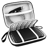 Lacdo Externe Festplattentasche Schutzhülle für Western Digital WD Elements/WD My Passport Ultra/WD Game Drive HDD 1TB 2TB 3TB 4TB 5TB USB 3.0 2.5 Zoll Stoßfest Wasserdicht Tragetasche Case, Schwarz