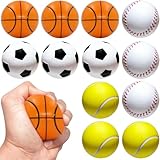 Mini Sportbälle, 12 Stück Mini Fußball, Schaumstoffbälle, Schaumstoff Tennisbälle für Kinder und Erwachsene für Fußball Party, Mitbringsel für Kindergeburtstage