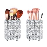 Does not apply 2 Stück Kristall Make-up Pinselhalter, Alldo Fashion Makeup Brush Pot Kosmetik Organizer, Stifthalter Aufbewahrung für Schminktisch, Badezimmer