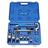 KANBCNG Rohrbiegegerät Satz Rohrbiegegerät Rohrbieger Rohrbiegemaschine Manual Rohrbieger 1/4'-7/8' 90° Ratschen Rohrbiegewerkzeug für Biegen von Kupferrohren Aluminiumrohren usw