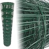 Garmix Gartenzaun Maschendrahtzaun Gitterzaun (50x50mm, 25m, Grün)