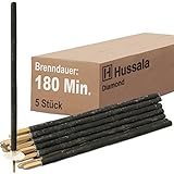 Hussala Diamond Party XXL Wachsfackeln Brennzeit 180 min [5 Stück]