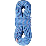 VEVOR dynamisches Kletterseil 50 m, Outdoor-Kletterseil 10,2 mm, 25 kN Bruchspannung, dehnbares Faserseil dynamisches Kletterseil mit Stahlkarabinerhaken für Flucht, Abseilen, Brandrettung, Blau