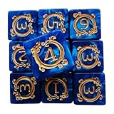 Spielwürfel | Würfel Für Rollenspiele | 10 Stück Kreatives Drachenmuster Design Rollenspiel Deko Schreibtisch Auto Kinder Erwachsene
