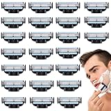 24 Stück Ma ch 3 Rasierklingen für Herren, Ersatzklingen für Nassrasierer Herren, Mach-3 Rasierer Klingen, Herren Nassrasierer Kompatibel Blade Für Herren für Bart, Beinhaare, Geschenk für Männer