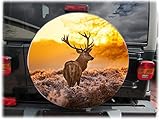 AB3-00178 HIRSCH Reserveradabdeckung 72x28 cm Reserveradhülle Ersatzradabdeckung Reifencover Radhülle Tasche Überzieher Schutz hochwertige Planenmaterial und Kunstleder Durchmesser 72cm, Breite 28cm