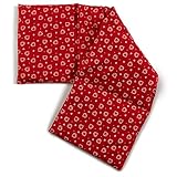 4-Kammer Bio-Dinkelkissen 20x60cm groß - Wärmekissen, Körnerkissen für Mikrowelle und Backofen, Bio-Dinkel, Herzen-rot