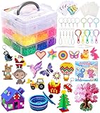 Ophy Bügelperlen Set | 15000 Stück 5mm Bügelperlen mit Dreilagiger Aufbewahrungsbox, 6 Bügelperlen Platten, 16 Muster, 5 Bügelpapiere, 20 Farben DIY Bügelperlenn, 3D für Kinder Geschenk Bastelideen