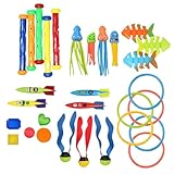 Generisch Tauchspielzeug,Unterwasser Trainingsspiel-Set - Mehrspieler Set in Bunten Farben für Garten, Familien Spaß, Poolbereich und Schwimmunterricht