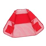 SOIMISS Rote Reflektierende Sicherheitsweste Xxxl Atmungsaktivem Mesh für Bauarbeiter und Notfälle mit Taschen und Reißverschluss für Outdoor Aktivitäten und Freiwilligenarbeit