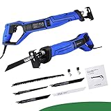 900W Elektrische Säbelsäge mit 28 mm Sägehub,Werkzeugloser Sägeblattwechsel,Universalsäge mit 5 Sägeblätter zum Holz, Metall, PVC-Rohren, Knochen, Reciprosäge Variabler Drehzahl 2800rpm