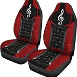2 Stück Auto Sitzbezug Musikleder Horizontal Autositzbezug Fashion Autositzbezüge Universell Passende Autositzbezüge Vordersitze Für Fahrzeuge, Die Meisten Autos, Wagen, 52X138cm