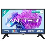 Antteq Essential Series TV 24 Zoll (60 cm) LED HD 720P Fernseher,Dolby Audio,Triple Tuner DVB-C / T2 / S2,CI+,Hotelmodus