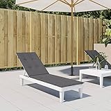 ShGaxin Liegestuhl-Auflage, Hollywoodschaukel Auflage, Sonnenliege Auflage, Gartenliege Auflage, Liegenauflage, Deckchair Auflagen, Anthrazit (75+105) x50x3 cm