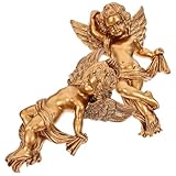 DIYEAH 2 Stück Retro Resin Engel Wanddeko Stilvolle Hängende Skulpturen aus Leichtem Verschleißfestem Material Dekorativ für Wohnräume Flur und Festival Kunstvolle Handgefertigte