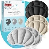Health Press Fersenpolster Schuhe – Premium Fersenschutz Fersenkissen – 3 Paar Schuheinlagen in Schwarz, Grau, Beige – Antirutsch Einlagen für große Schuhe – Fersenschutzpolster gegen Reibung, Blasen