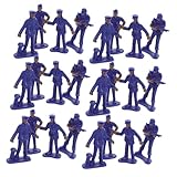 Milisten 50 Stück Polizeimodell Simulations- -Requisite männlich kleine Figuren Ornament Schreibtisch Mikro Schmuck Dekoration der Gartenlandschaft Mini-Gartenfiguren Polizist pp Blau