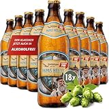 Brauerei Zwönitz Papas Helles alkoholfrei 18 x 0,5 Liter/Helles Bier alkoholfrei/Geschenke für Bierliebhaber/alkoholfreies Bier aus Hallertauer Hopfen