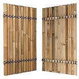 DE-COmmerce Sichtschutz aus Bambus Zaun Gartensichtschutz Zaunelement XXL Slim Nature (BxH) 90 cm x 120 cm