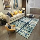 RUGMRZ Waschbare Teppiche Spielteppich Junge Grauer Blauer Teppich kurz Kristall Samt Material waschbar Waschbarer Teppich Wohnzimmer Waschbare Teppiche 80x160cm