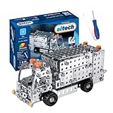 Eitech Metallbaukasten 00281 - Müllauto, 280 Bauteile, Müllwagen ca. 20 cm, Konstruktionsspielzeug für Kinder ab 8 9 10 Jahren, Bastelset für Jungen und Mädchen