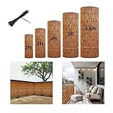 Natürliche Bambus-Zaunrollen für den Garten, Privatsphäre, handgewebte Sichtschutzplatten, dekorativer Bambuszaun für den Außenbereich, Gartendekoration, umweltfreundliche Gartenbarriere