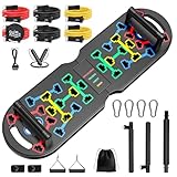 Premium Liegestützbrett Set Liegestützgriffe Push Up Board Verbessertes Konzept 2024 Liegestütze Brett Homeworkout 10 in 1 Push Up Bar Home Gym Liegestütze Fitnessgeräte für Zuhause