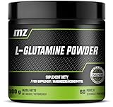 L-Glutamin Pulver 300g - L-Glutamin 4950 mg pro Portion - 50 Portionen - unterstützt die Darm- und Muskelgesundheit - von MZ