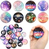 Seamart 20 Stück Flummies für Kinder, Flummi Planeten, 32 mm Weltraumthema Hüpfbälle, Gastgeschenke für Mädchen Jungen, Geschenktütenfüllung
