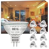 HIKLINK 8er Pack MR16 GU5.3 Halogen 12V 20W Halogenstrahler, Dimmbar 2800K Warmweiß 240LM Lange Lebensdauer GU5.3 Halogen für Landschaftsbeleuchtung, Schienenbeleuchtung, Einbaubeleuchtung
