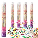 Konfettikanone, 5 Stück Hochzeit Konfetti Poppers, Party Popper, Konfetti Bombe, Konfetti Shooter, Konfettikanone für Hochzeit, Geburtstag, Silvester, Private Party