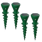 4er Pack Maulwurfvertreiber Solar, MOLE Repeller, Effektiv Gegen Wühlmäuse & Maulwürfe